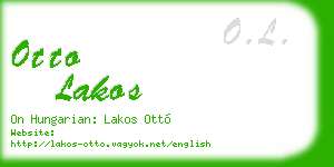 otto lakos business card