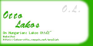 otto lakos business card